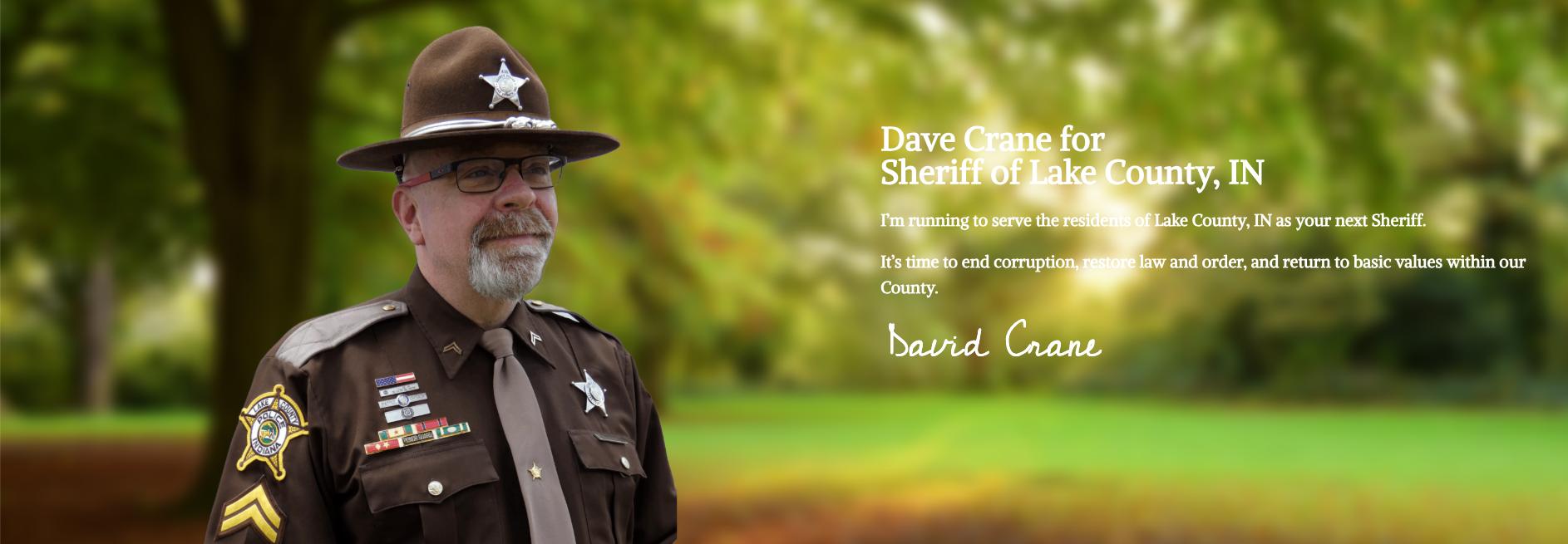 Dave Crane for Sheriff Home Page